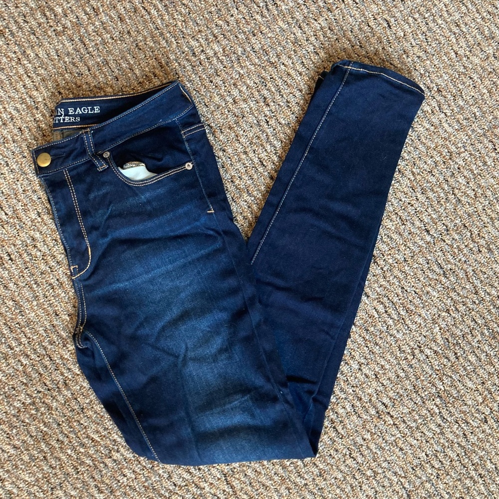 American Eagle Skinny Jeans Dark Wash X-LONG